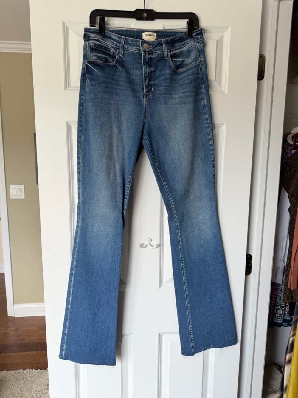 L'AGENCE Medium Blue Flare Jeans